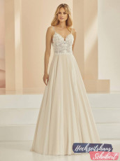 Brautmode Berlin & Brandenburg - günstige Brautkleider 803 Brautkleider-Berlin-Hochzeitshaus-Schubert-Bianco-Evento-Bianco-Evento-bridal-dress-MELANIE-champagne-1